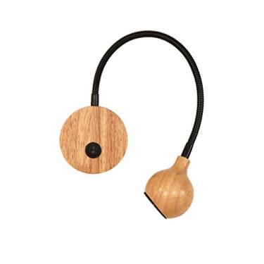 Imagem de Luminária de parede 3W para cabeceira, luminária de mesa flexível com haste articulada, LED, para leitura, ideal para quarto e escritório, 210 lúmens, 3500K, branca.