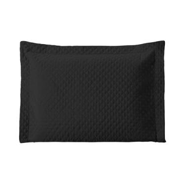 Imagem de Kit 2 Porta Travesseiro 70X50 Matelado com Debrum – Capa Protetora Sofisticada, Lavável, Antialérgico,Decoração Quarto Elegante (Preto)