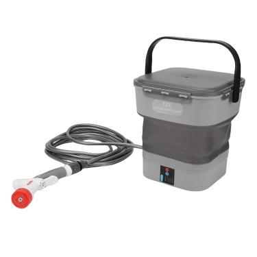 Imagem de Asixxsix Lavadora de Pressão Portátil Sem Fio, Lavadora de Pressão Elétrica Alimentada por Bateria Com Balde de Folável de 3,2 Galões e Pulverizador Portátil de Bico Ajustável 5 Em 1