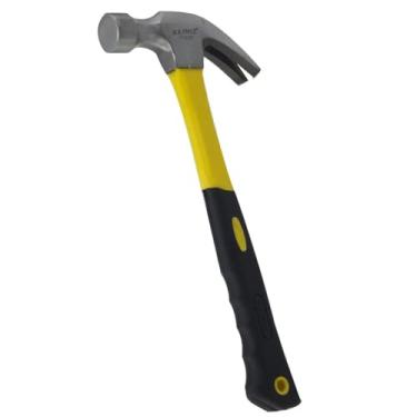 Imagem de Martelo Unha Profissional 27mm Cabo Emborrachado Fibra Vidro - Carpinteiro Equilibrado Antiderrapante, Construção Marcenaria