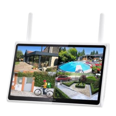 Imagem de Kittyhok Sistema Nvr Sem Fio De 10 Canais Com Monitor, Sistema Nvr De Segurança Wifi, Monitor Ips Hd De 10'', Alto-Falante Integrado, Gravação Local, Suporte A Hdd, Cartão Sd E Nuvem