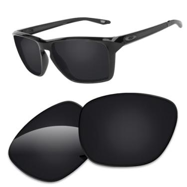 Imagem de Lentes de substituição de 1,6 mm compatíveis com óculos de sol Oakley Sylas XL OO9448 60 mm, antiarranhões e resistentes a impactos, Preto escuro, One Size