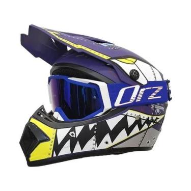 Imagem de Capacete De Motocross Infantil Para Off-Road Com Equipamento De Proteç