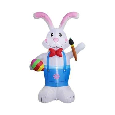 Imagem de Boneco De Neve Inflável De Natal De 1,8m Com Luzes LED Para Decoração 