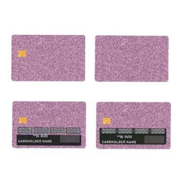 Imagem de Kiorevy 4 peças de capa roxa ultra brilhante para cartão de crédito de débito à prova d'água removível capa para cartões