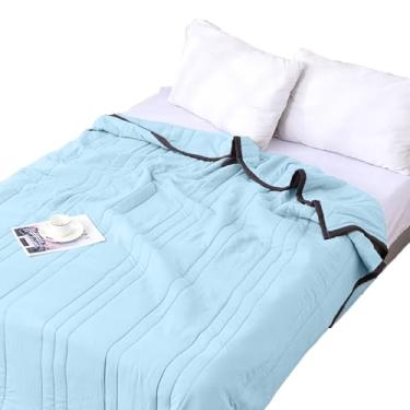 Imagem de Cobertores de resfriamento para travessas quentes,Cobertor de resfriamento | Manta de fina para ondas de calor, extra macia - Consolador de colcha leve e reversível para verão para traves