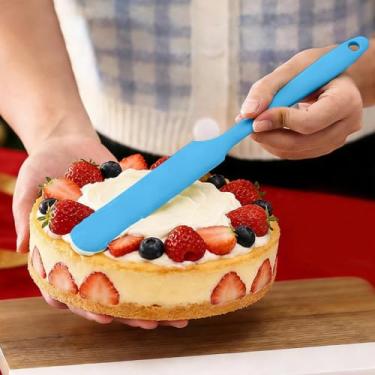 Imagem de Espátulas de silicone, conjunto de espátulas de creme de bolo, espátulas de manteiga antiaderentes resistentes ao calor, raspadores de cozimento para frascos, liquidificadores, cozinhar, mexer