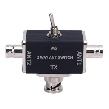 Imagem de Fabater Interruptor Coaxial de Antena HAM CB Conector BNC Durável de 2 Vias para Dispositivo Banhado a Ouro de Rádio de 1-30 MHz para Ventiladores de Rádio de Ondas Curtas IC-705 Material de Liga de