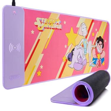 Imagem de Power Idolz Tapete para jogos Steven Universe XL RGB com carregador sem fio de 15W | LED personalizável, antiderrapante, resistente a derramamentos