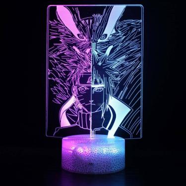 Imagem de Luz noturna Uzumaksis Narutos 3D LED que muda de cor para crianças