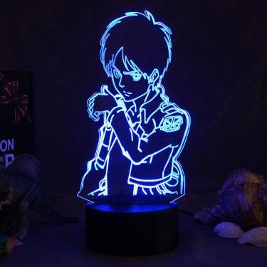 Imagem de Luz noturna LED 3D Attack on Titans Erens Jaegers