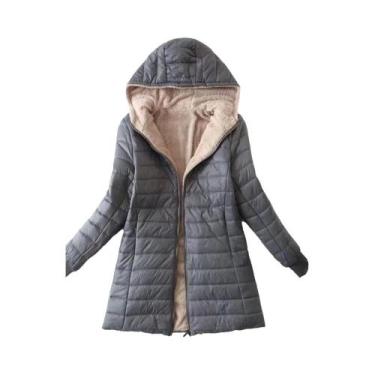 Imagem de Parkas Com Capuz plus Size Para Mulheres, Casacos De Algodão Quente E 