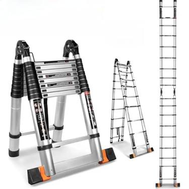 Imagem de Escada Extensiva até 5 Metros Telescópica Dupla Multifuncional Alumínio