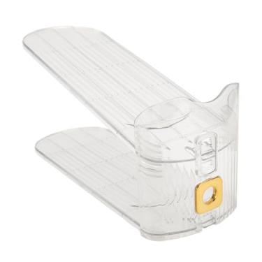Imagem de Domary Organizador de Slots para Sapatos, Rack de Sapatos Ajustável Camada Dupla que Economiza Espaço, Armário Pilha (Transparente)