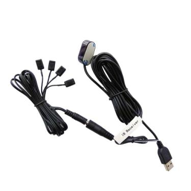 Imagem de SPENFiLY Kit repetidor estendido IR - cabo extensor de controle remoto de TV repetidor infravermelho de 3 metros com transferência USB (controle 4 dispositivos)