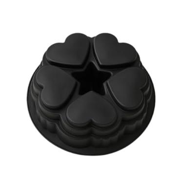 Imagem de Forma De Silicone Para Bolo Torta Pudim Gelatina Com Buraco No Meio Assadeira Forno Airfryer Forno21*10cm(Preto)