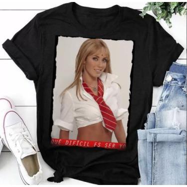 Imagem de Camiseta Unissex Mia Colucci - Anahi - RBD - Rebelde, Preto 1º mod, M