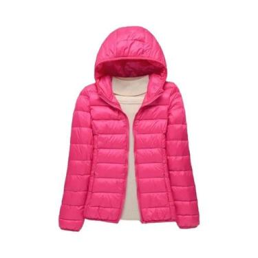 Imagem de Jaqueta Feminina Slim Fit De Pluma De Pato Branca, Moda De Inverno, Ca