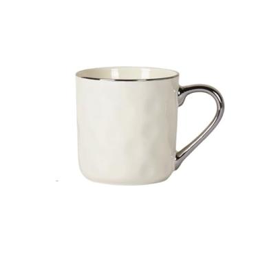 Imagem de Xícaras de café Caneca de cerâmica grande capacidade para uso doméstico com aparência(Branco)
