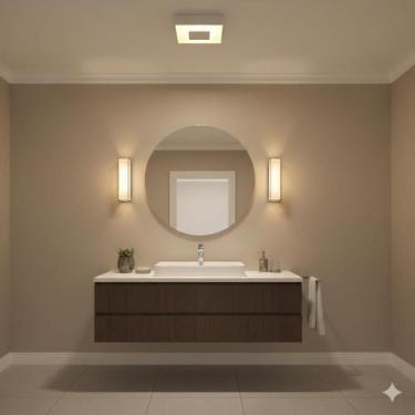 Imagem de Luminária Plafon Sobrepor Rebatedor Eclipse 45x45 P/ 4 E27 - BELA HOME