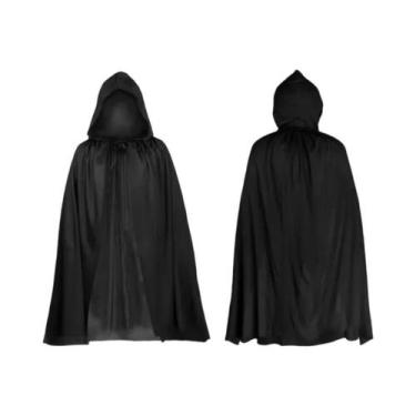 Imagem de Capa De Vampiro Vermelha E Preta Para Crianças E Adultos, Capa Com Cap