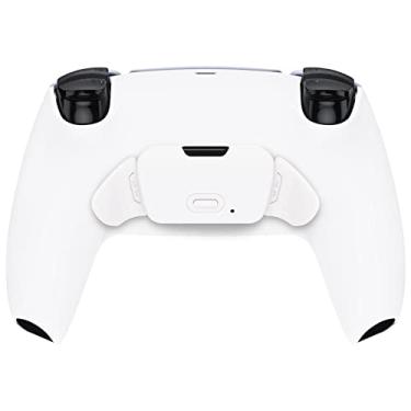 Imagem de eXtremeRate White Back Paddles Programable RISE Remap Kit for PS5 Controller BDM-030 040 050, Upgrade Board & Redesigned Back Shell & Back Buttons Attachment for PS5 Controller - Without Controller