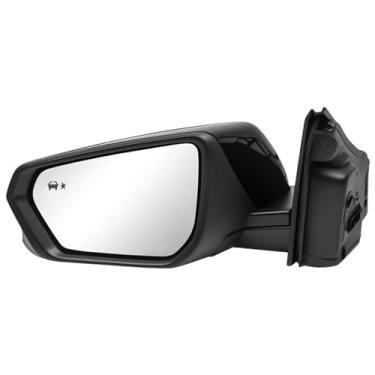 Imagem de Conjunto de espelho do lado esquerdo do motorista compatível com Chevy Equinox 2018-2024, GMC Terrain 2018-2024 com monitor de ponto cego aquecido, seta e vidro ajustável substitui 84225386 (8 pinos)