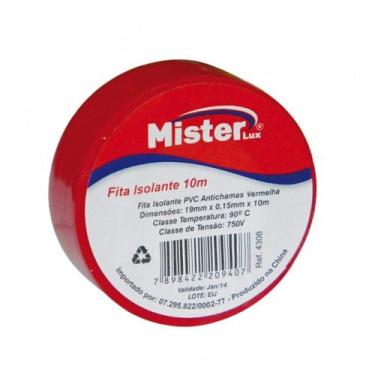 Imagem de Fita isolante vermelho com 10 metros - mister