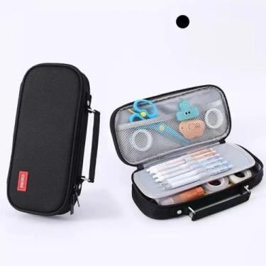 Imagem de Estojo De Lápis De Grande Capacidade Durável Simple COR:preto - oem, p