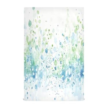 Imagem de Wassud Toalhas de cozinha aquarela pingo de chuva panos de prato de cozinha 1 pacote panos de prato macios com laço para pendurar toalha de mão super absorvente de secagem rápida toalhas de chá de