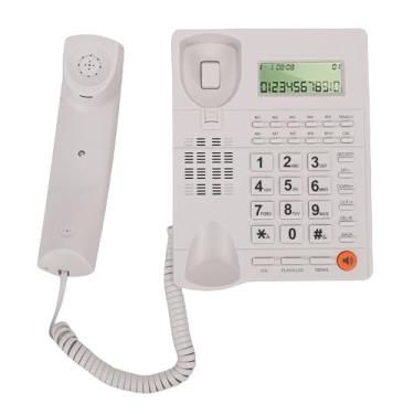 Imagem de Fockety Telefone de Botão Grande para Idosos, Chamadas Mãos-livres Telefone Fixo Com Fio Com Campainha Extra Alta e Alto-falante, ID Hotel Fixo Com Fio para Idosos Com (Branca)