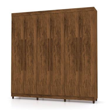 Imagem de Guarda Roupa Casal 6 Portas 218 Cm Elegância Imbuia - Pallazio