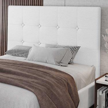 Imagem de Cabeceira Cama Box Casal Queen Size Luana 160cm Sintético Branco - Abmaza