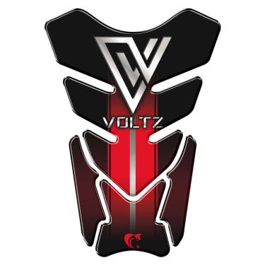 Imagem de Protetor De Tanque Adesivo Moto Voltz Vermelho Vermelho E Preto