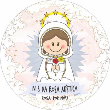 Imagem de Painel de Tecido Sublimado Redondo Santinhos Católicos Nossa Senhora d