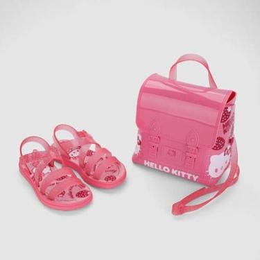 Imagem de Sandalia Grendene Hello Kitty Acomp. Bolsa REF:23431, Rosa, 25