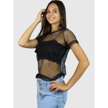 Imagem de Blusa Tule D Bell Outlet Fashion reta-Feminino