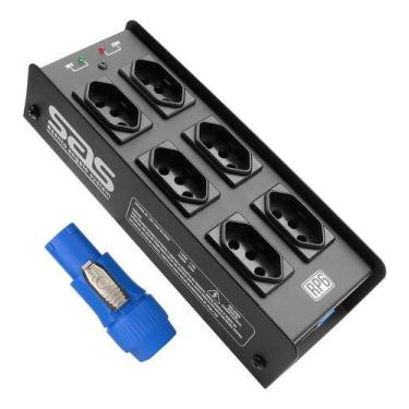 Imagem de Régua De 6 Tomadas RP6 Santo Angelo Profissional Para Palcos Com Power