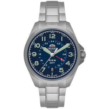 Imagem de Relógio Orient Masculino Ref: Nh3ss017 D2sx Automático Prateado GMT