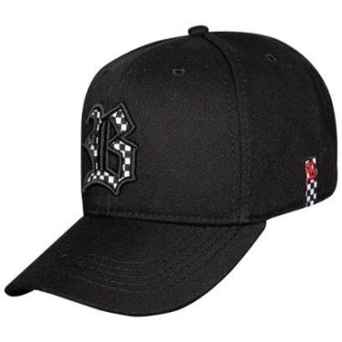 Imagem de Boné Blck Strapback Race Fita Aba Curva Masculino Original-Masculino