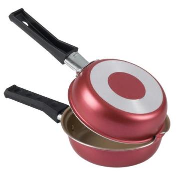 Imagem de Hamburgueira Dupla Antiaderente 14cm Cereja Nacional - Alumínio Nacion