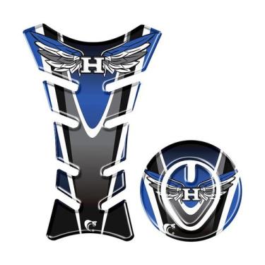 Imagem de Kit adesivo Protetor Tanque Moto HONDA ATE ANO 2016 azul - Cobra Motop