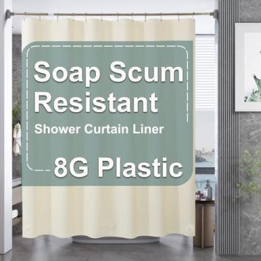 Imagem de Cortina de Ducha Interior AmazerBath EVA 8G de Alta Resistencia Beige