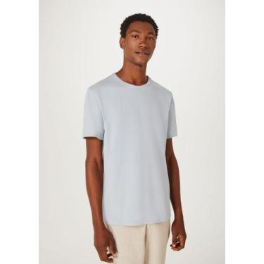 Imagem de Camiseta Básica Masculina Manga Curta Slim - Hering, XG, Azul bebê