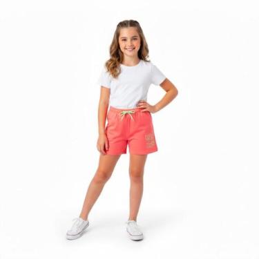 Imagem de Shorts Juvenil Menina com estampa Arrumadinhos, Laranja, 12