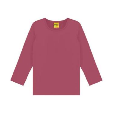 Imagem de Camiseta Menina Manga Longa Térmica Rovi Kids Vermelho, 1, Vermelho