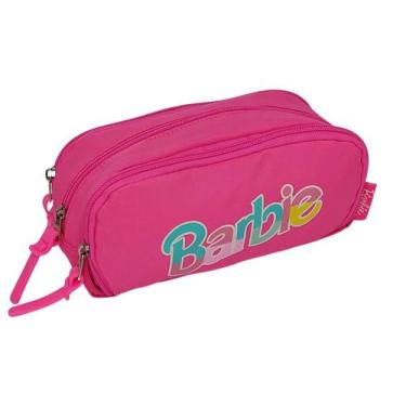 Imagem de Estojo Escolar Necessaire Barbie Rosa 03 Ziper Triplo 03 Divisórias Or