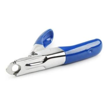 Imagem de Alicate Cortador Unhas Guilhotina Cães E Gatos Pet Shop - Azul - Napi