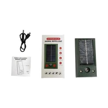 Imagem de Repelente Ultrassônico Solar Para Ratos E Pássaros Com LED Vermelho E 