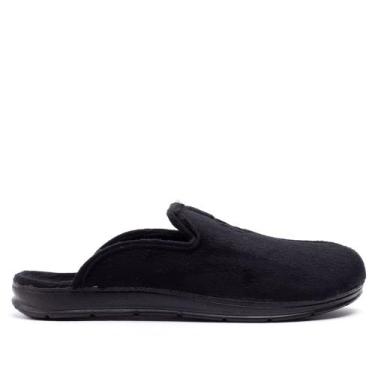 Imagem de Pantufa Masculina Pegada Preto, Preto, 41